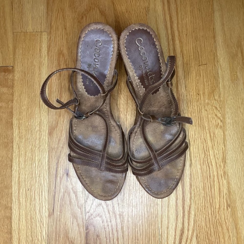 Coconuts by Matisse Brown Leather Platform Sandals